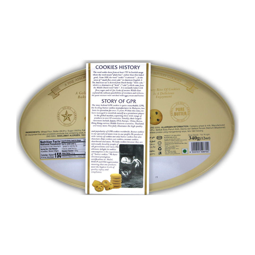 GPR Gold 100% Butter Cookies New Year Box (340g)