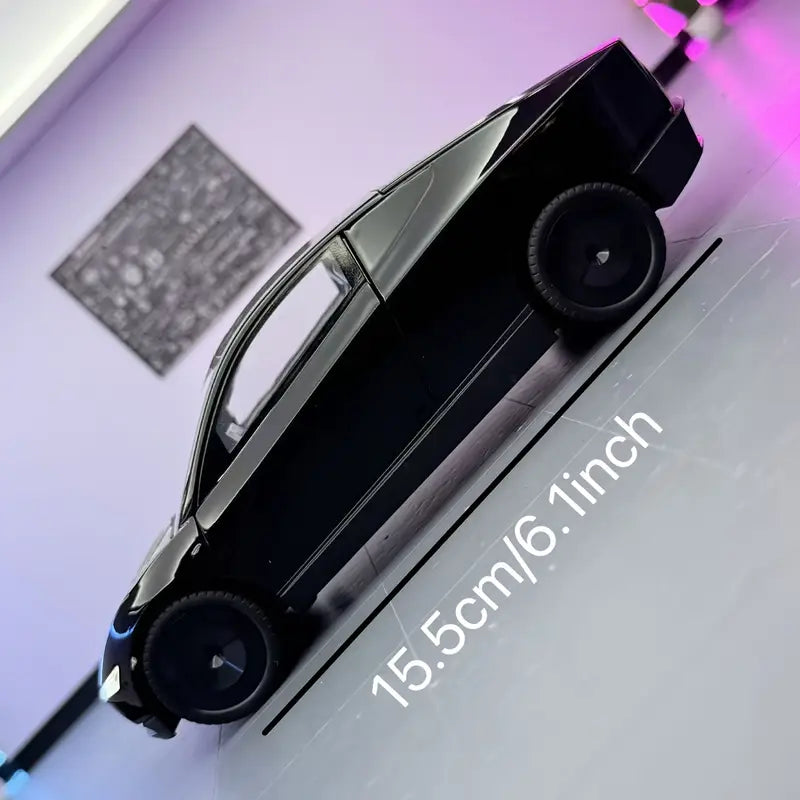 1:32 Scale Alloy Car Model - Black Sports Car with Purple Accents, Manual Operation, Detailed Interior & Exterior