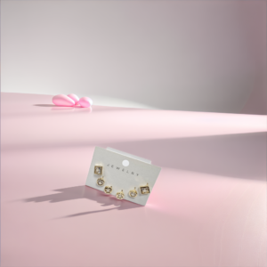 18K Gold Plated 6 Pieces Earring Set