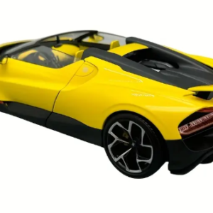 1:18 Scale for Bugatti Mistral W16 Model Car - Diecast Sports Cart with Alloy Body, Black & Yellow, Wind-Powered Push