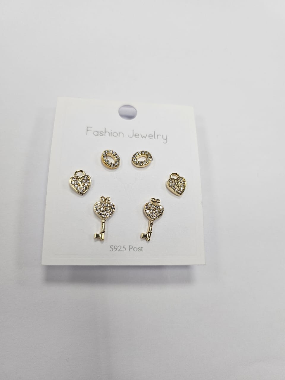 18K Gold Plated 6 Pieces Earring Set