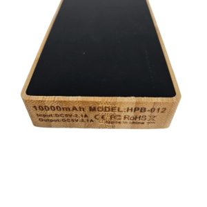 10,000 mAh Wooden Power Bank With USB And Type C Port