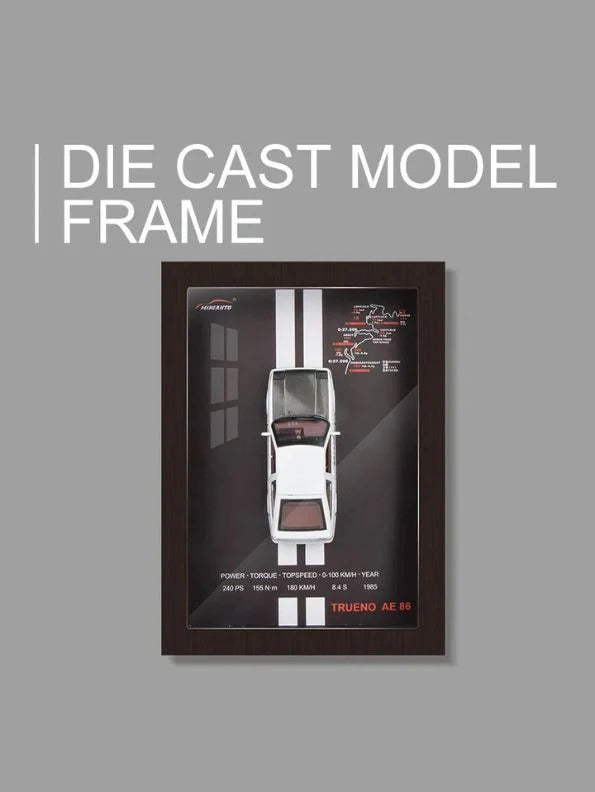 1:32 Alloy Racing Metal Car 3D Wall Frame Model