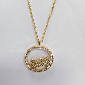 18k Gold Plated Twice Butterfly Bliss Necklace