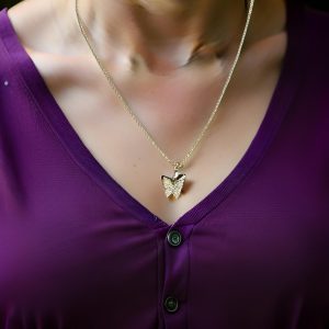 18k Gold Plated Butterfly Bliss Necklace