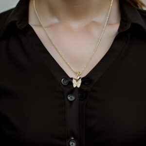 18k Gold Plated Butterfly Bliss Necklace