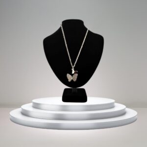 18k White Gold Plated Butterfly Bliss Necklace