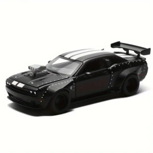 1:36 Black Dodge Challenger SRT Hellcat Alloy Modified Car